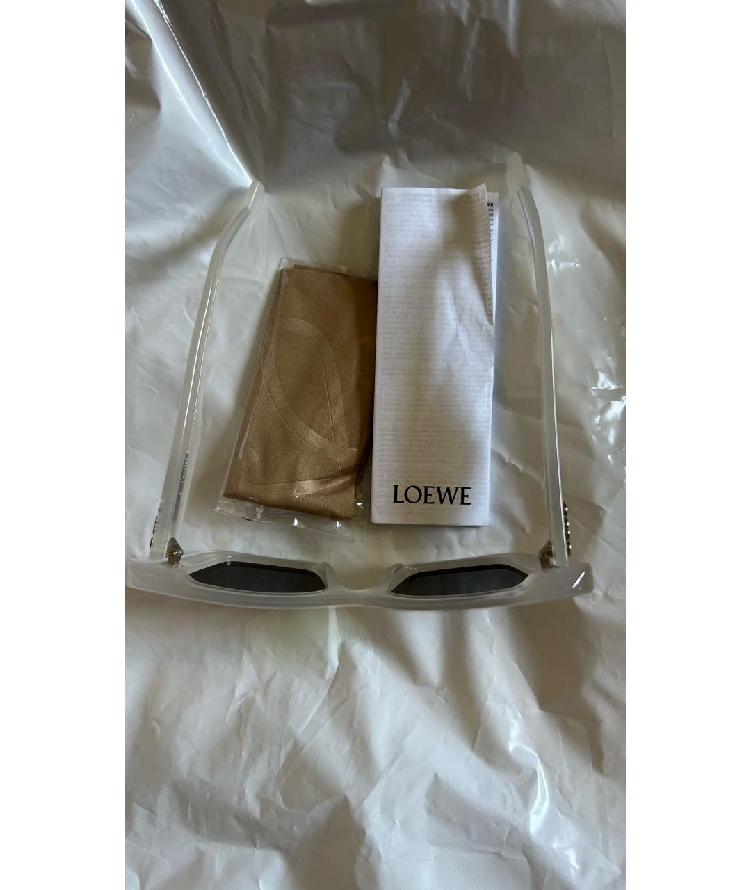 LOEWE Белые пластиковые солнцезащитные очки, фото 3