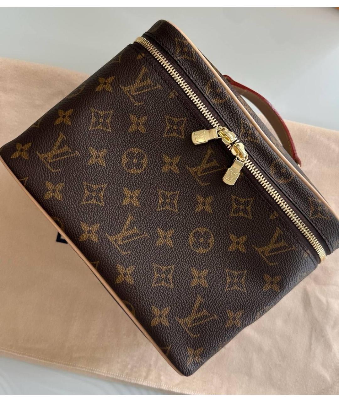 LOUIS VUITTON Коричневая косметичка, фото 5