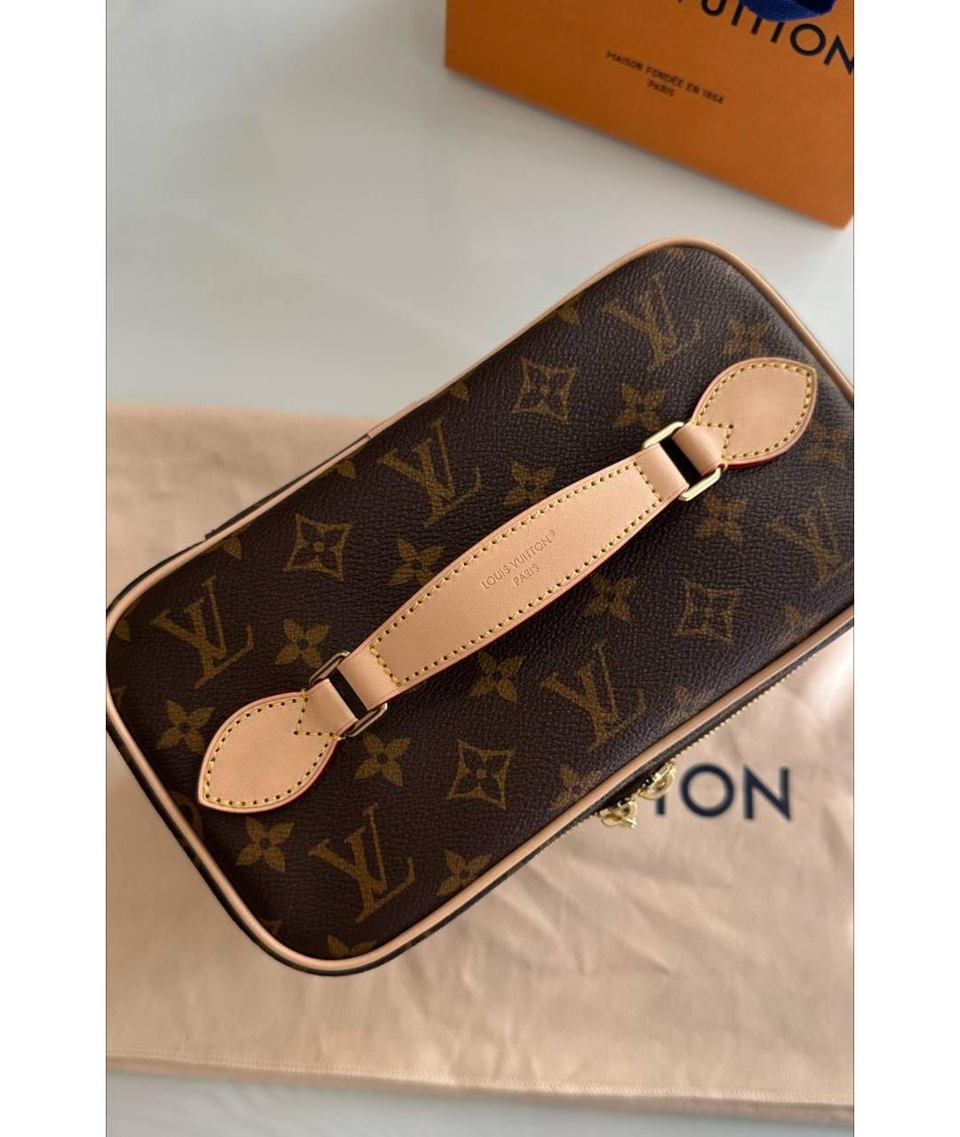 LOUIS VUITTON Коричневая косметичка, фото 2