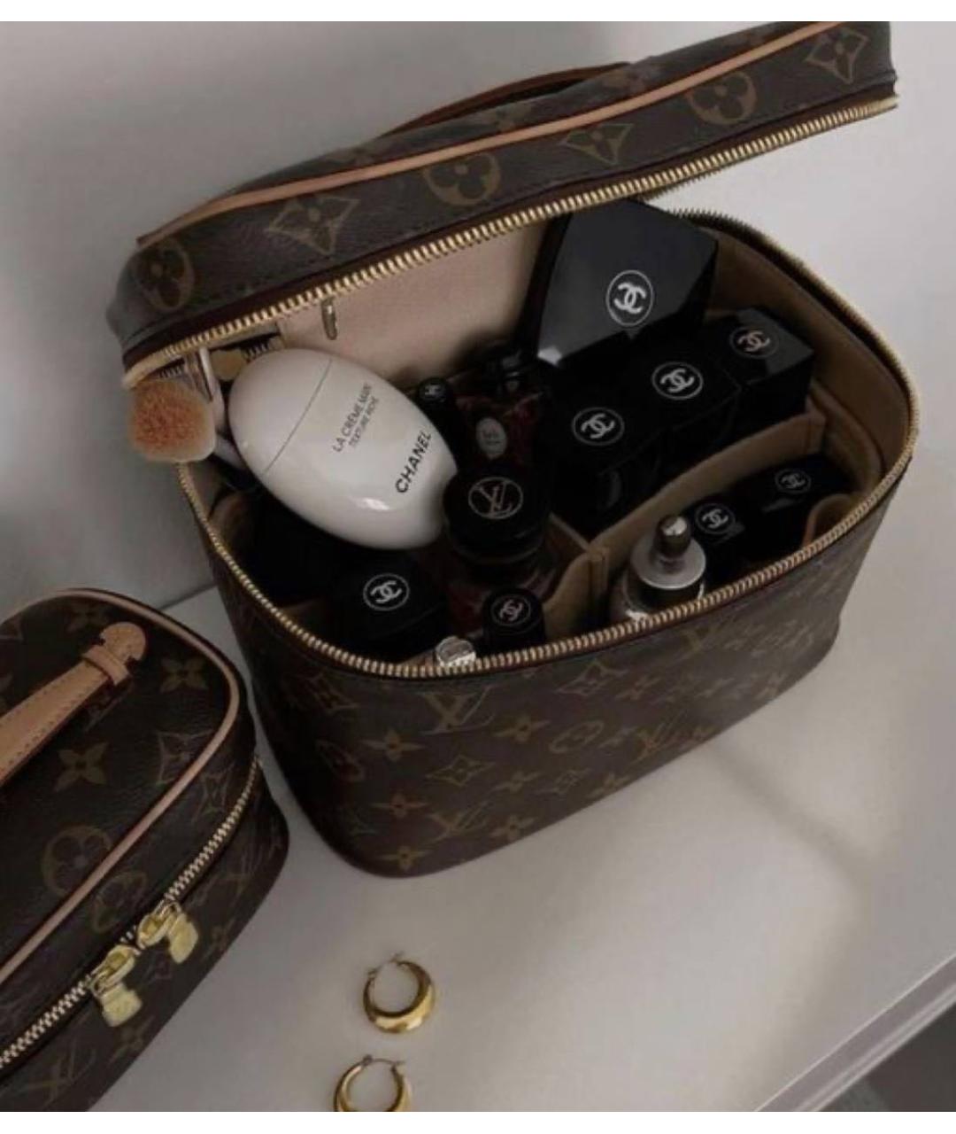 LOUIS VUITTON Коричневая косметичка, фото 3