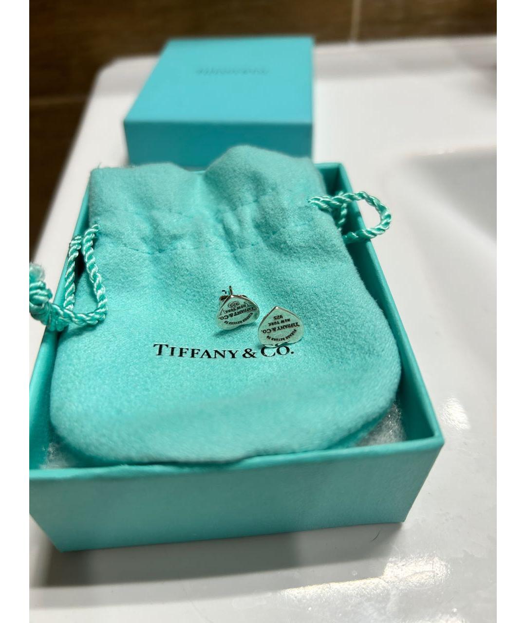 TIFFANY&CO Серебряные серебряные серьги, фото 2