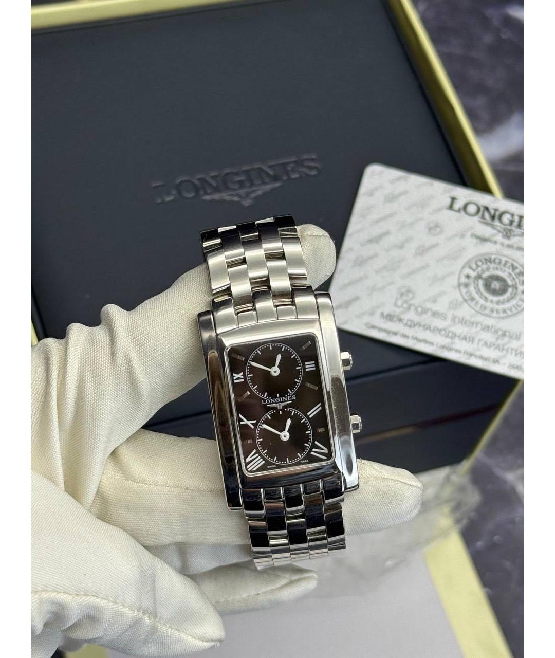 LONGINES Черные стальные часы, фото 8
