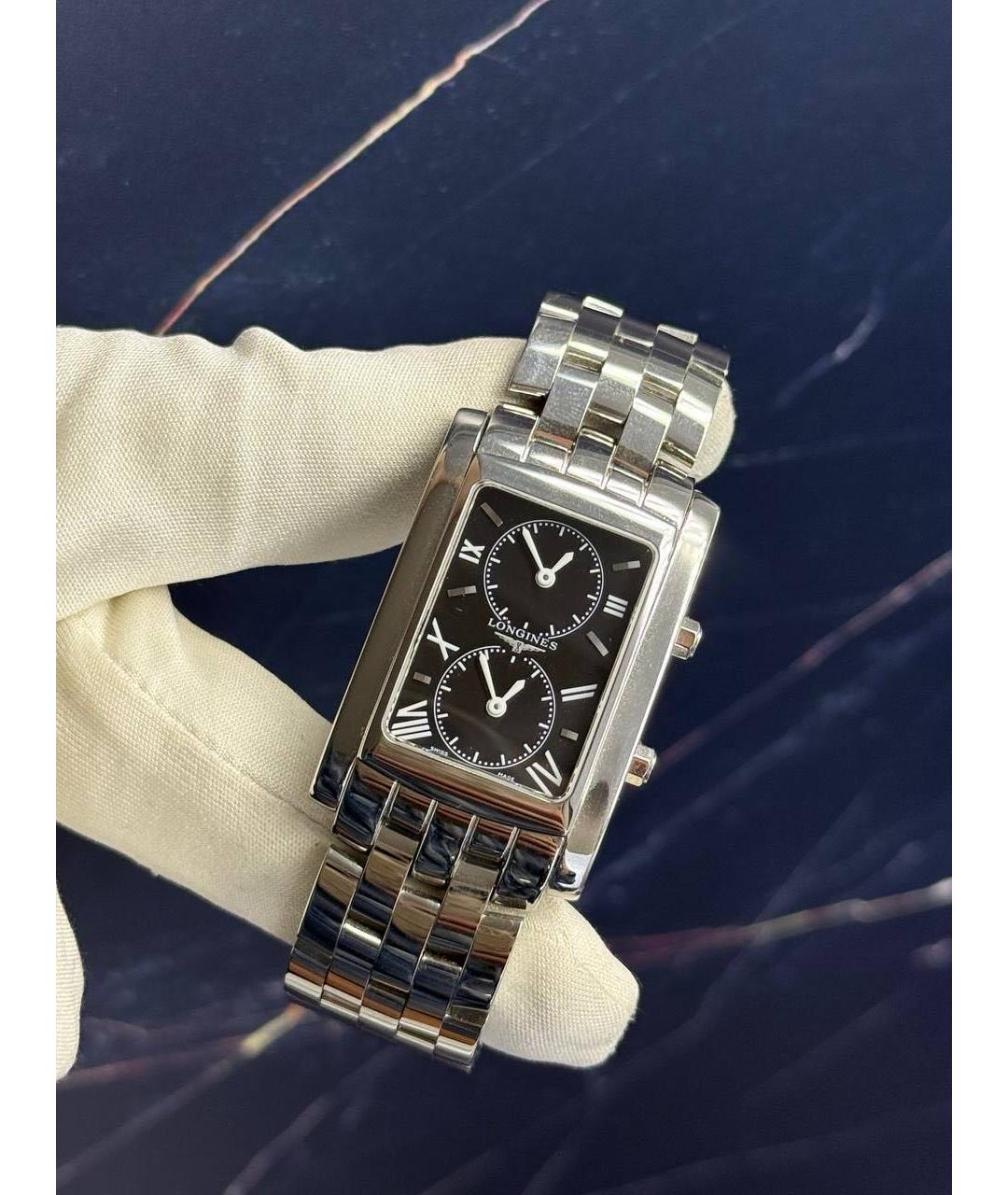 LONGINES Черные стальные часы, фото 4