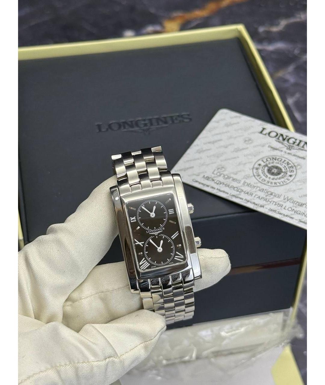 LONGINES Черные стальные часы, фото 3