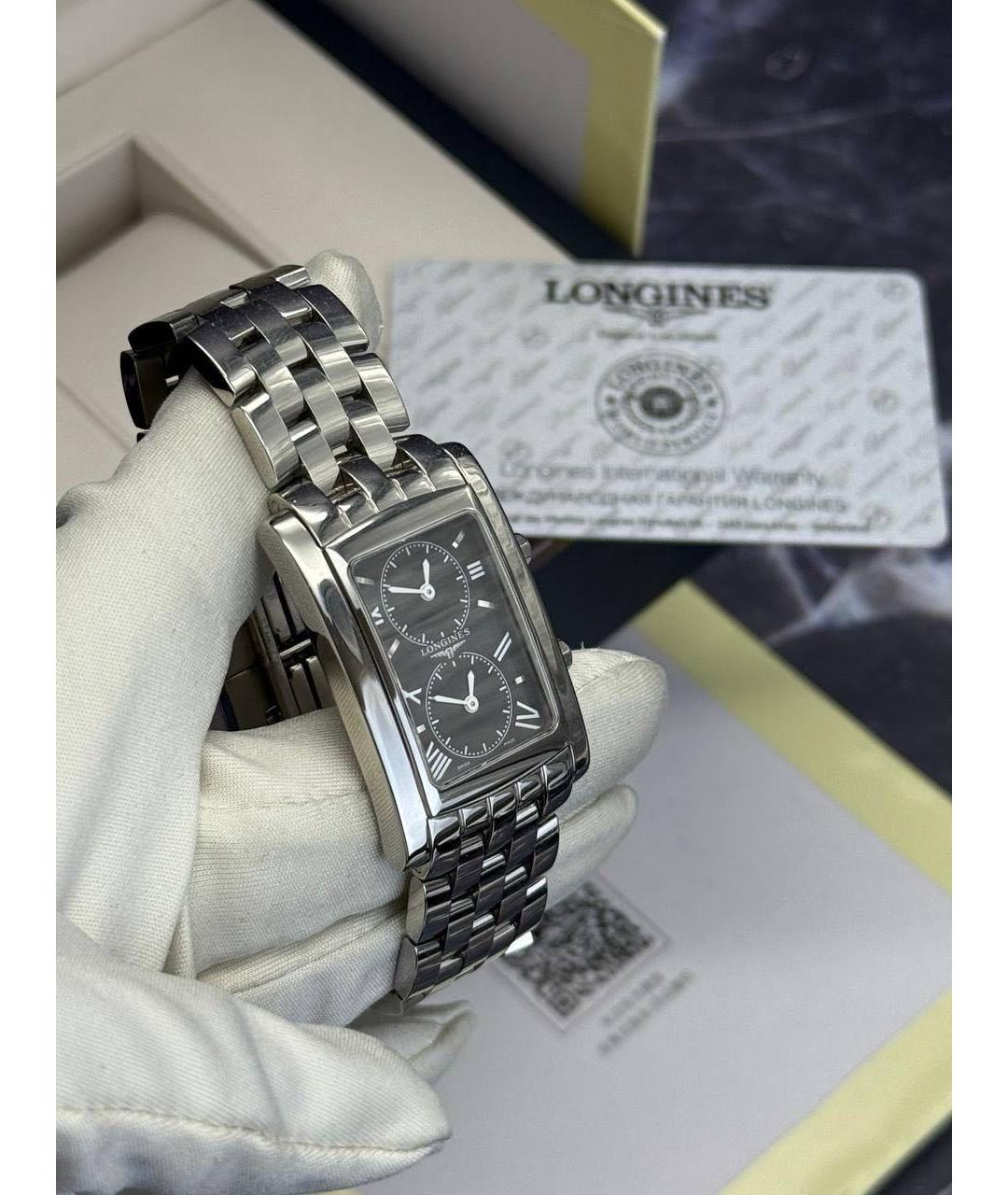 LONGINES Черные стальные часы, фото 7