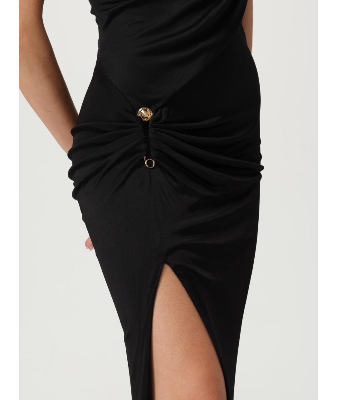 VERSACE Черное вискозное платье, фото 5