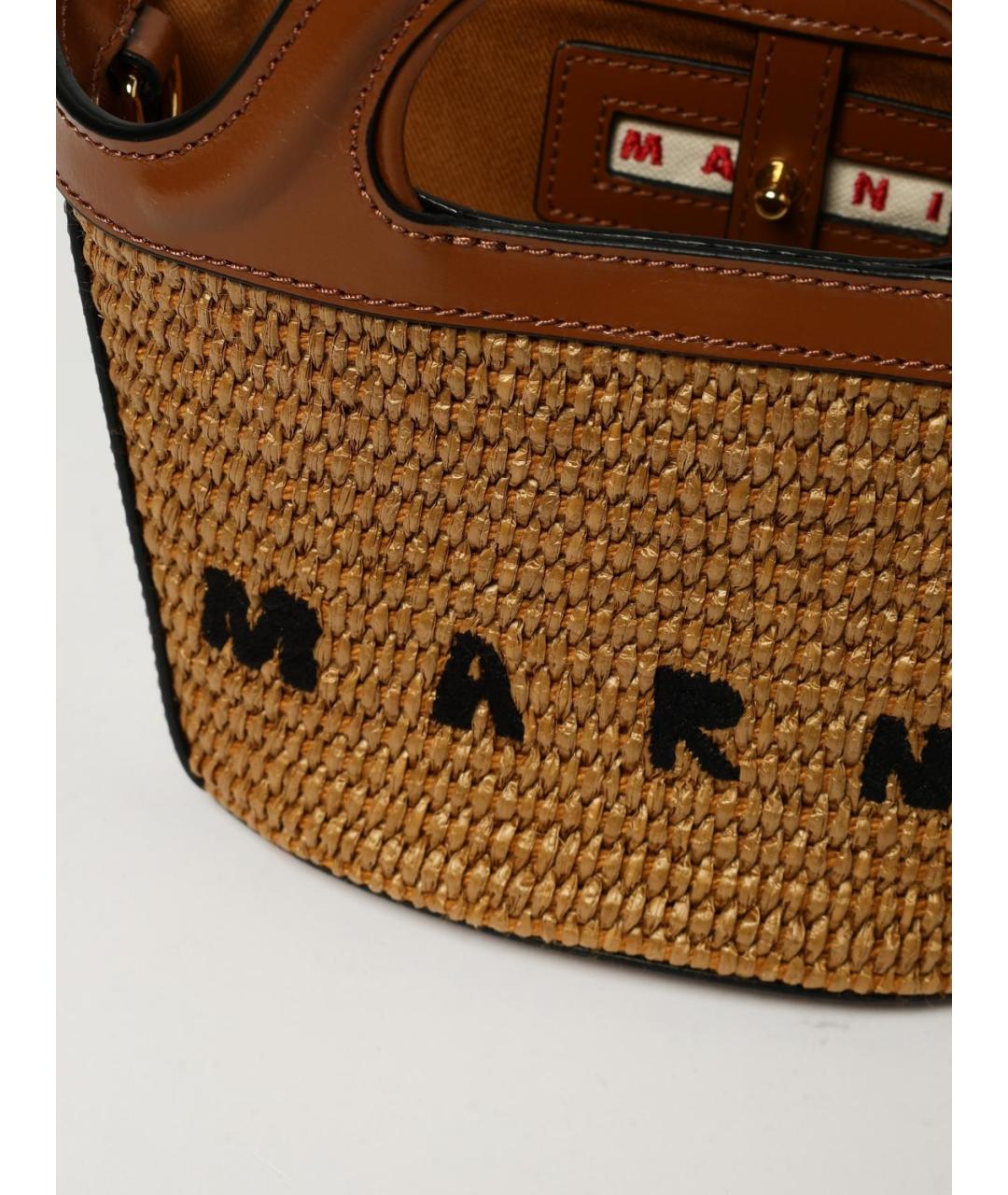 MARNI Коричневая сумка тоут, фото 4