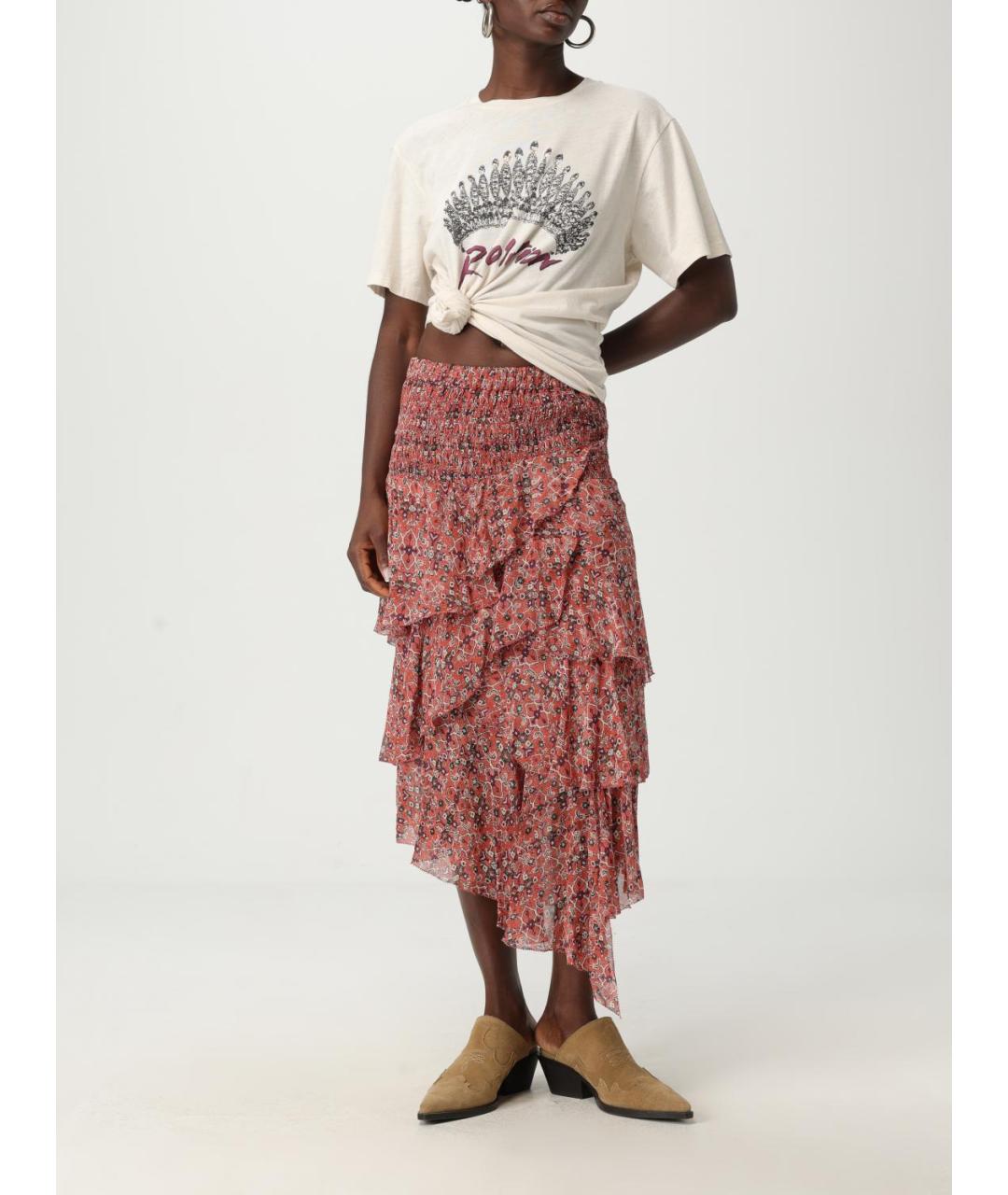 ISABEL MARANT Красная юбка миди, фото 3