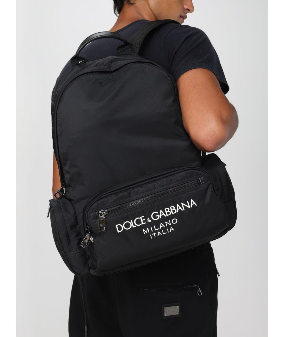 DOLCE&GABBANA Черный синтетический рюкзак, фото 2