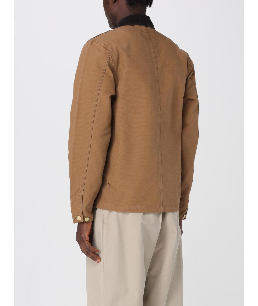 CARHARTT WIP Коричневая хлопковая куртка, фото 4