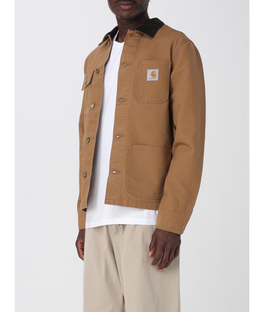 CARHARTT WIP Коричневая хлопковая куртка, фото 5