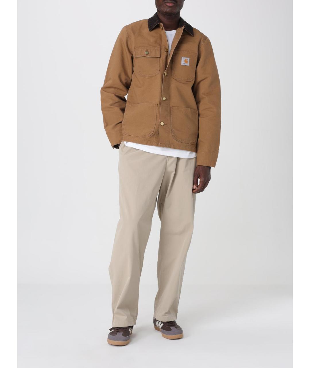 CARHARTT WIP Коричневая хлопковая куртка, фото 3