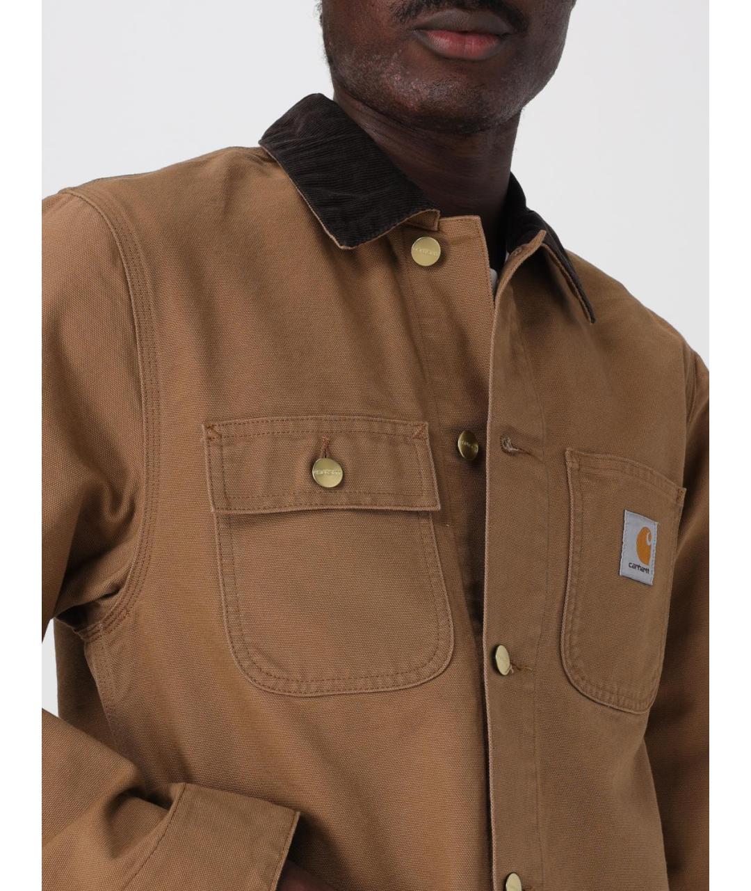 CARHARTT WIP Коричневая хлопковая куртка, фото 6