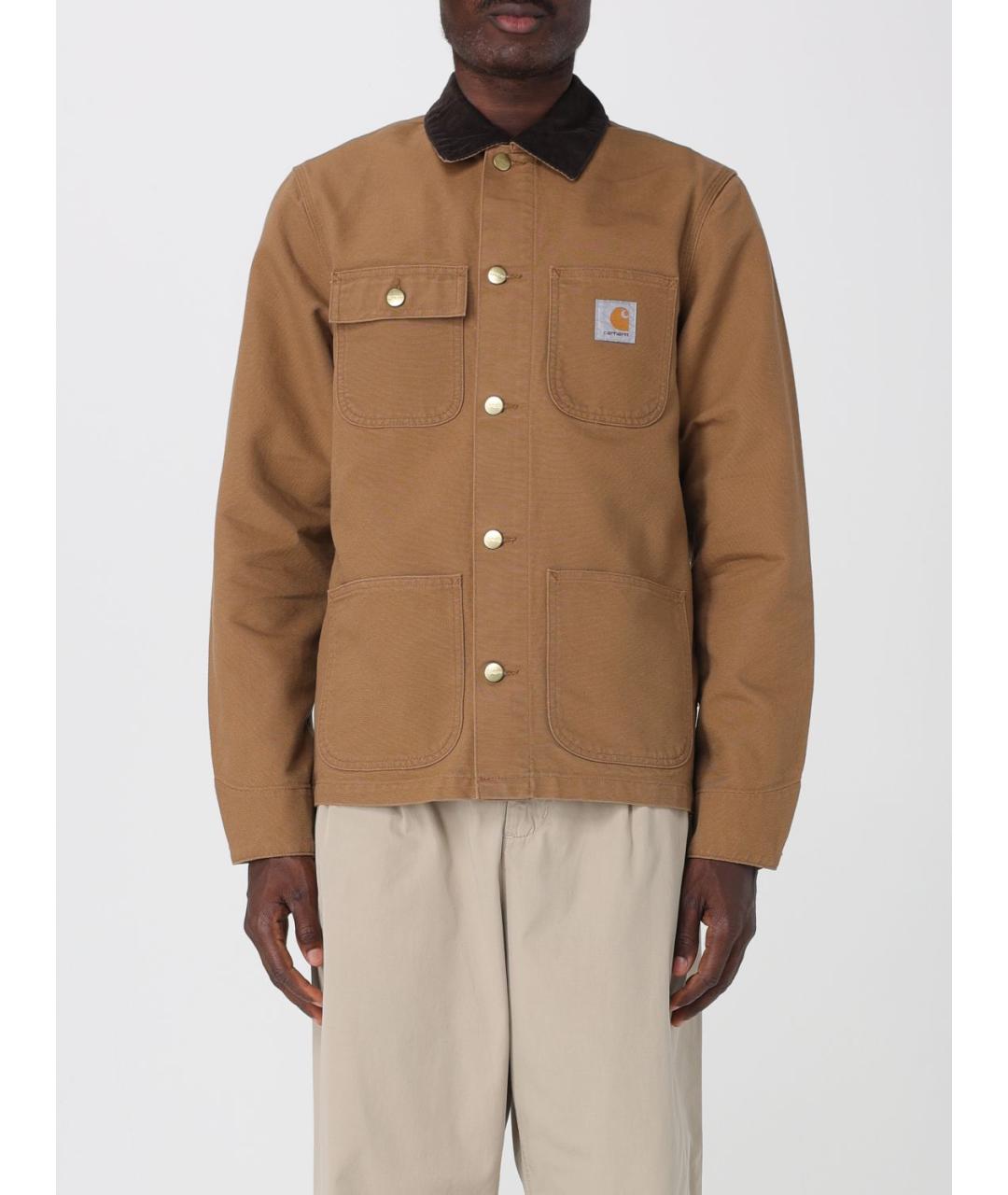 CARHARTT WIP Коричневая хлопковая куртка, фото 2