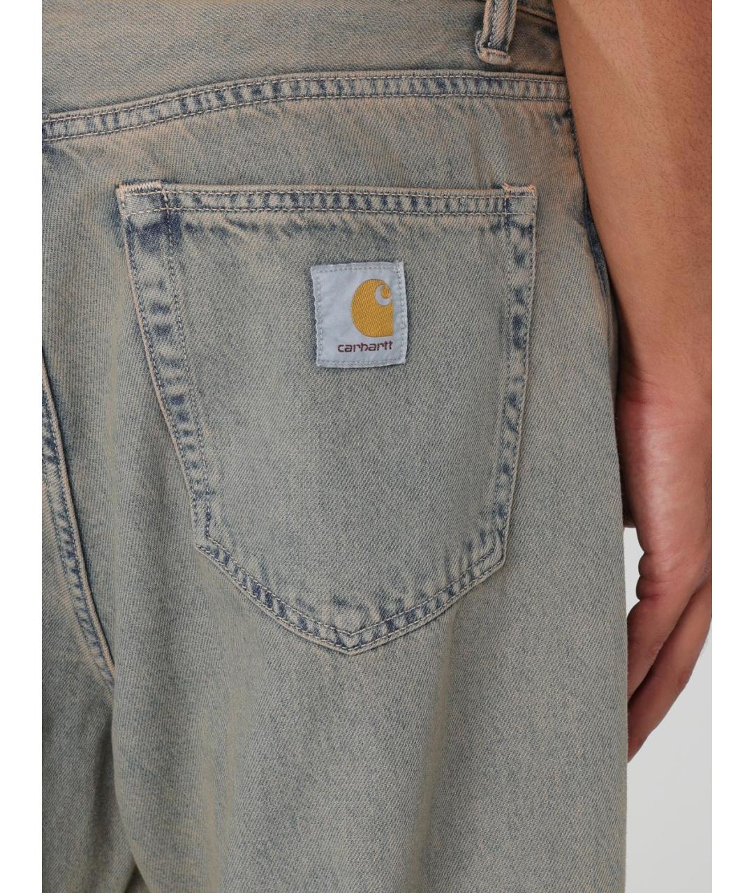 CARHARTT WIP Зеленые хлопковые прямые джинсы, фото 5