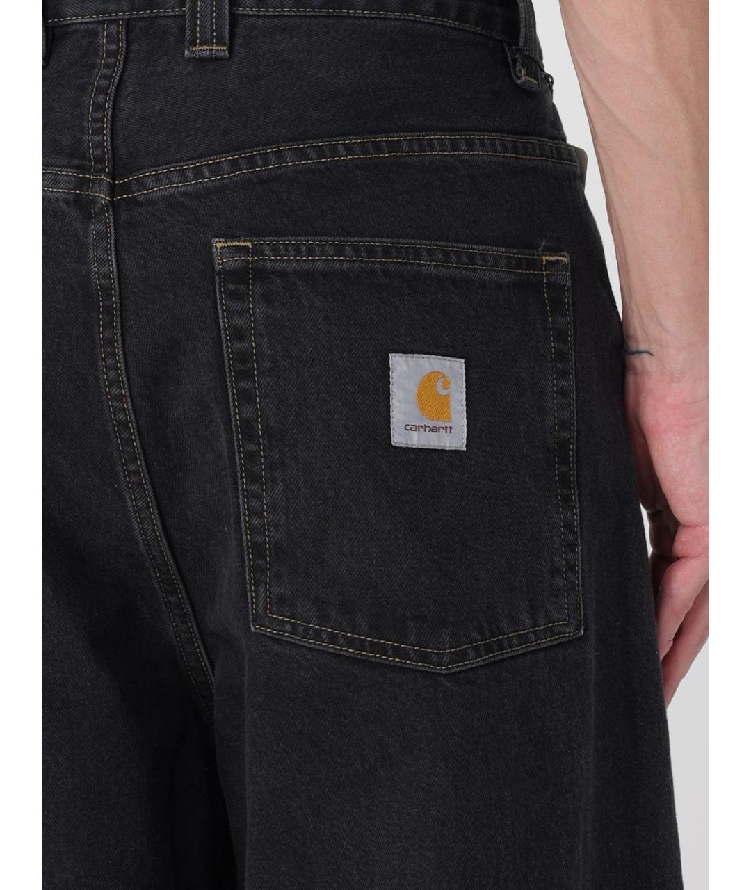 CARHARTT WIP Черные хлопковые повседневные брюки, фото 4