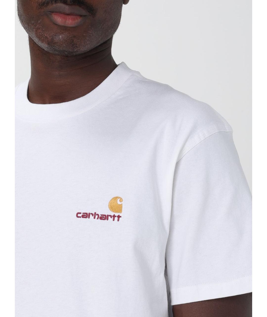 CARHARTT WIP Белая хлопковая футболка, фото 4