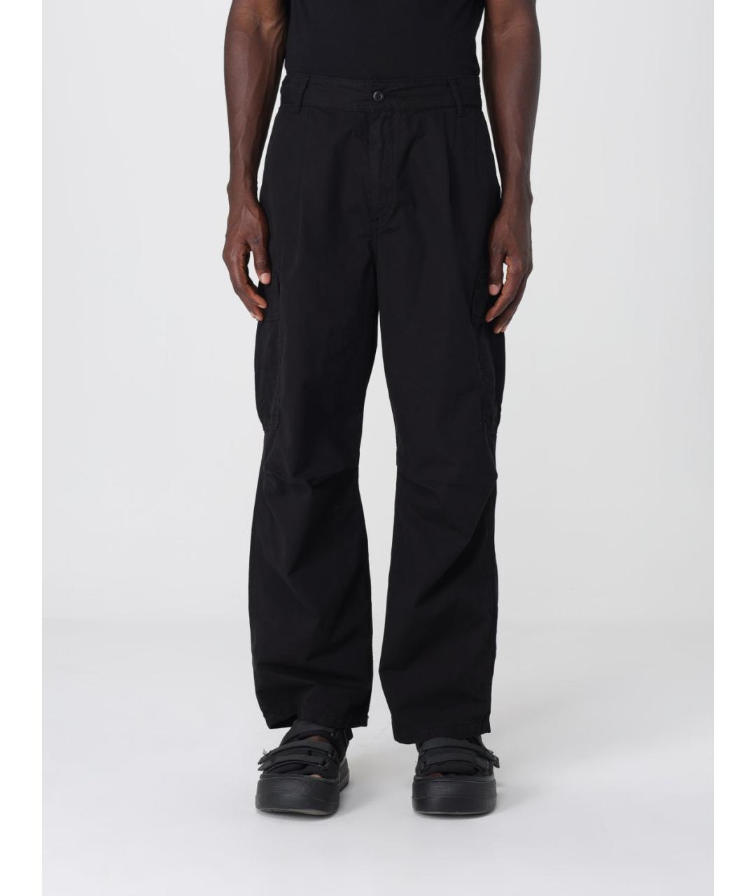CARHARTT WIP Черные хлопковые повседневные брюки, фото 2