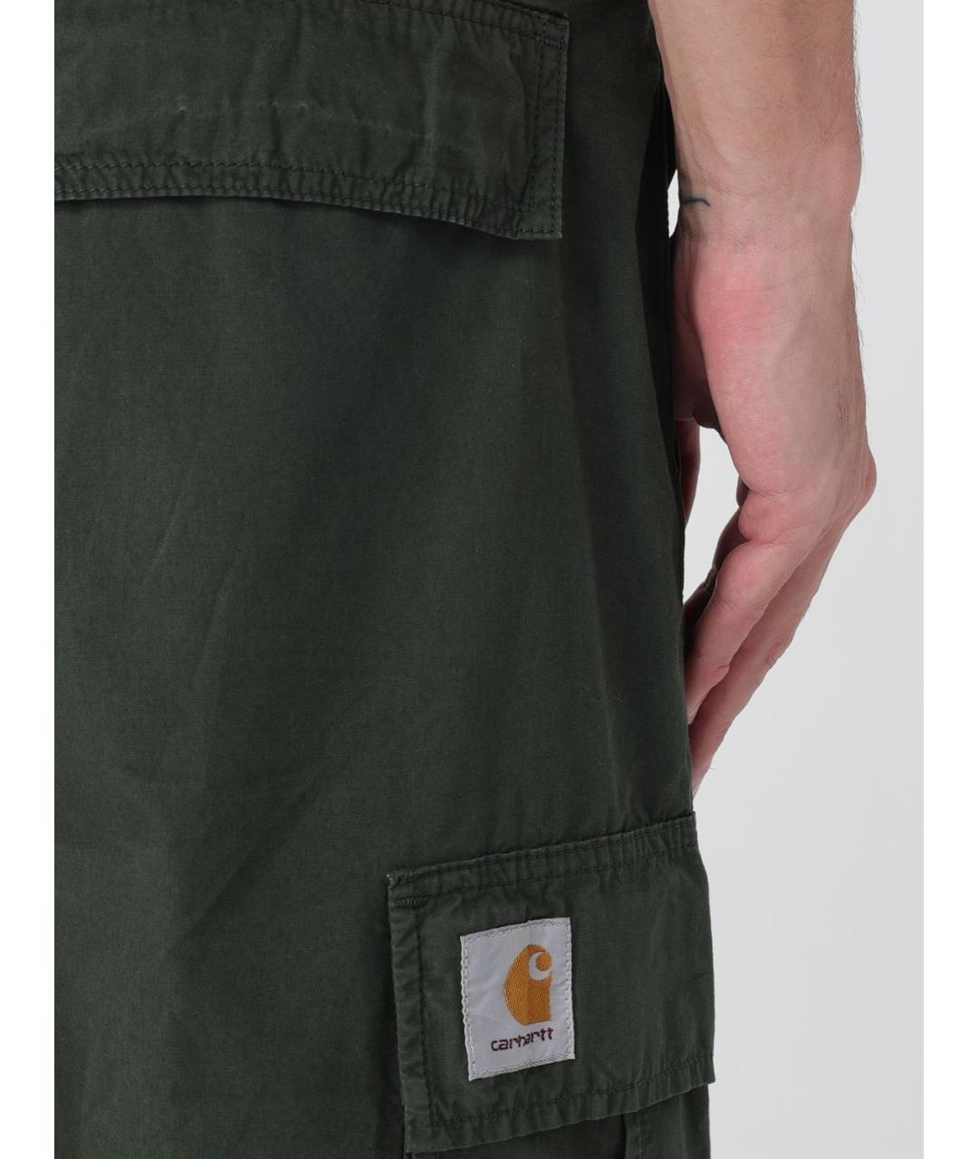 CARHARTT WIP Зеленые хлопковые повседневные брюки, фото 4