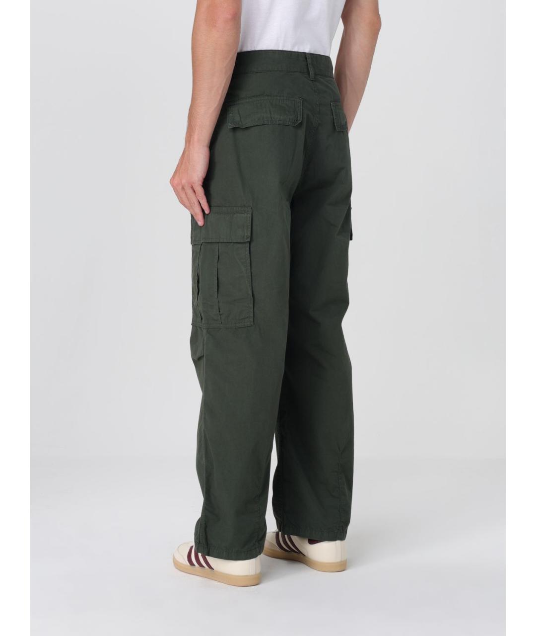 CARHARTT WIP Зеленые хлопковые повседневные брюки, фото 3