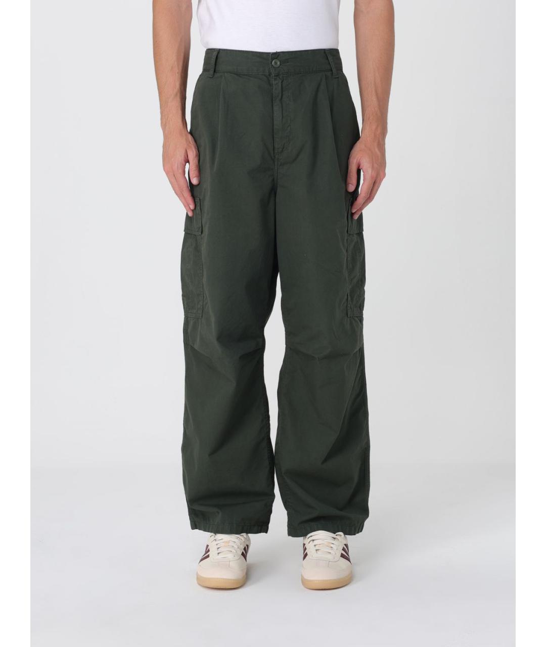 CARHARTT WIP Зеленые хлопковые повседневные брюки, фото 2
