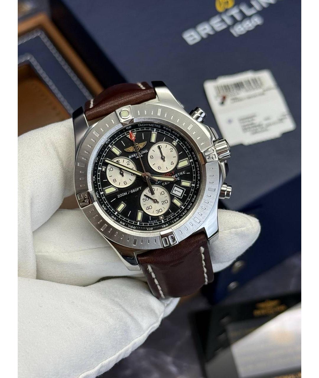 BREITLING Черные стальные часы, фото 4