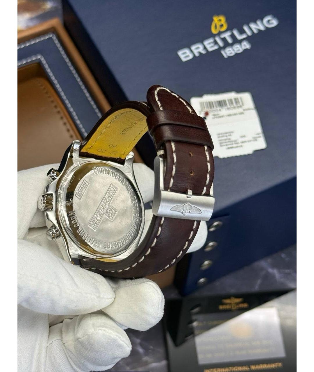BREITLING Черные стальные часы, фото 6