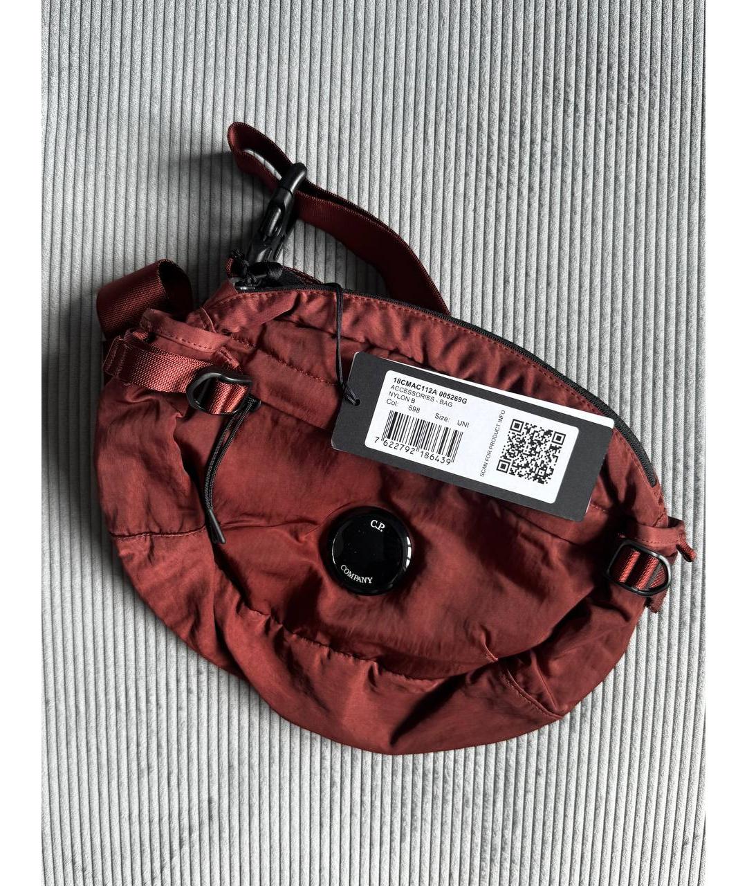CP COMPANY Красная синтетическая сумка на плечо, фото 2