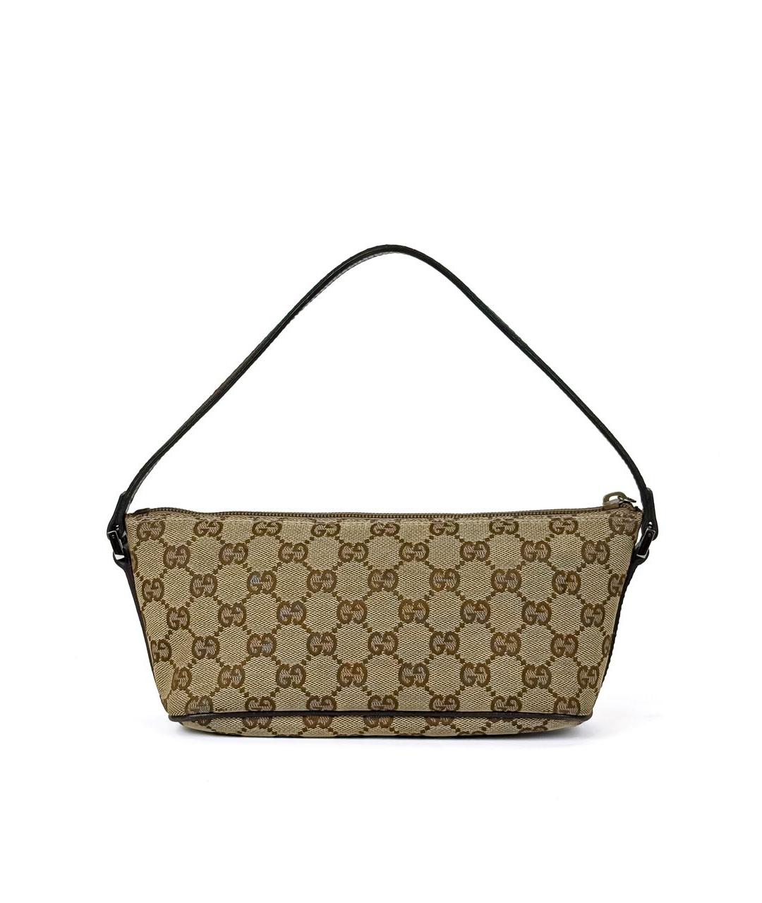 GUCCI Бежевая тканевая сумка с короткими ручками, фото 3