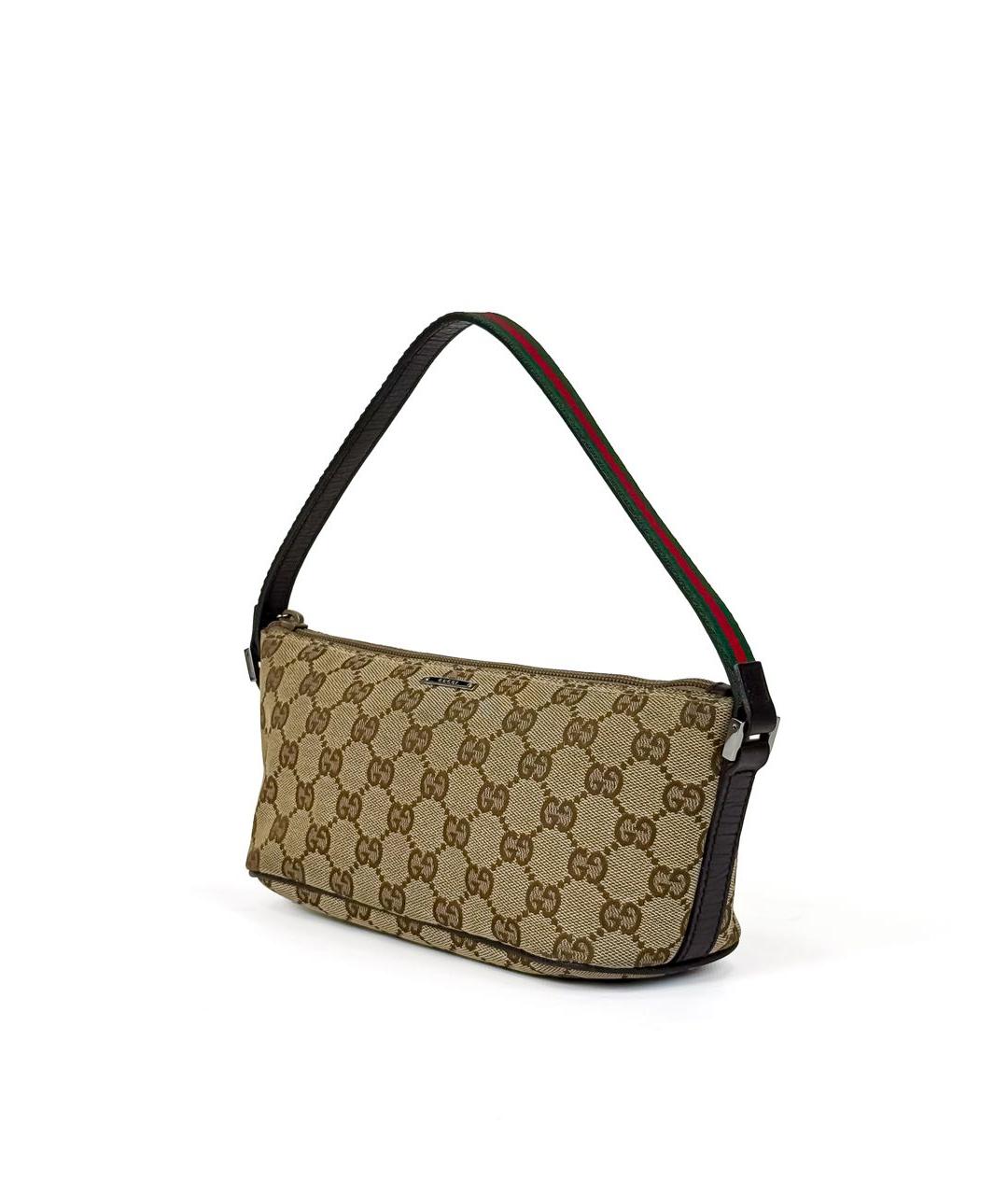 GUCCI Бежевая тканевая сумка с короткими ручками, фото 2