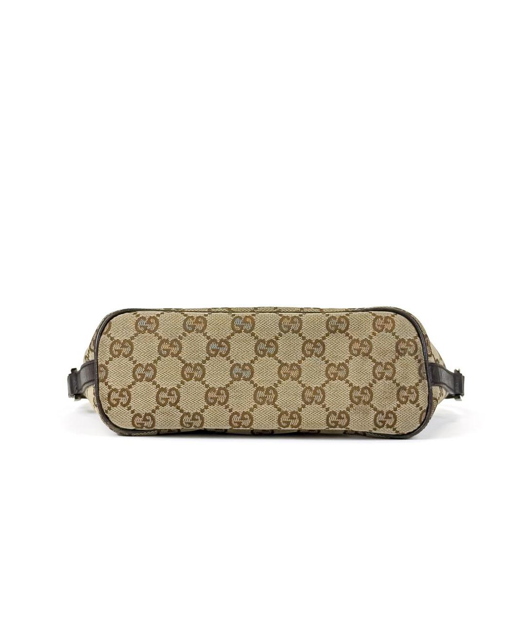 GUCCI Бежевая тканевая сумка с короткими ручками, фото 5