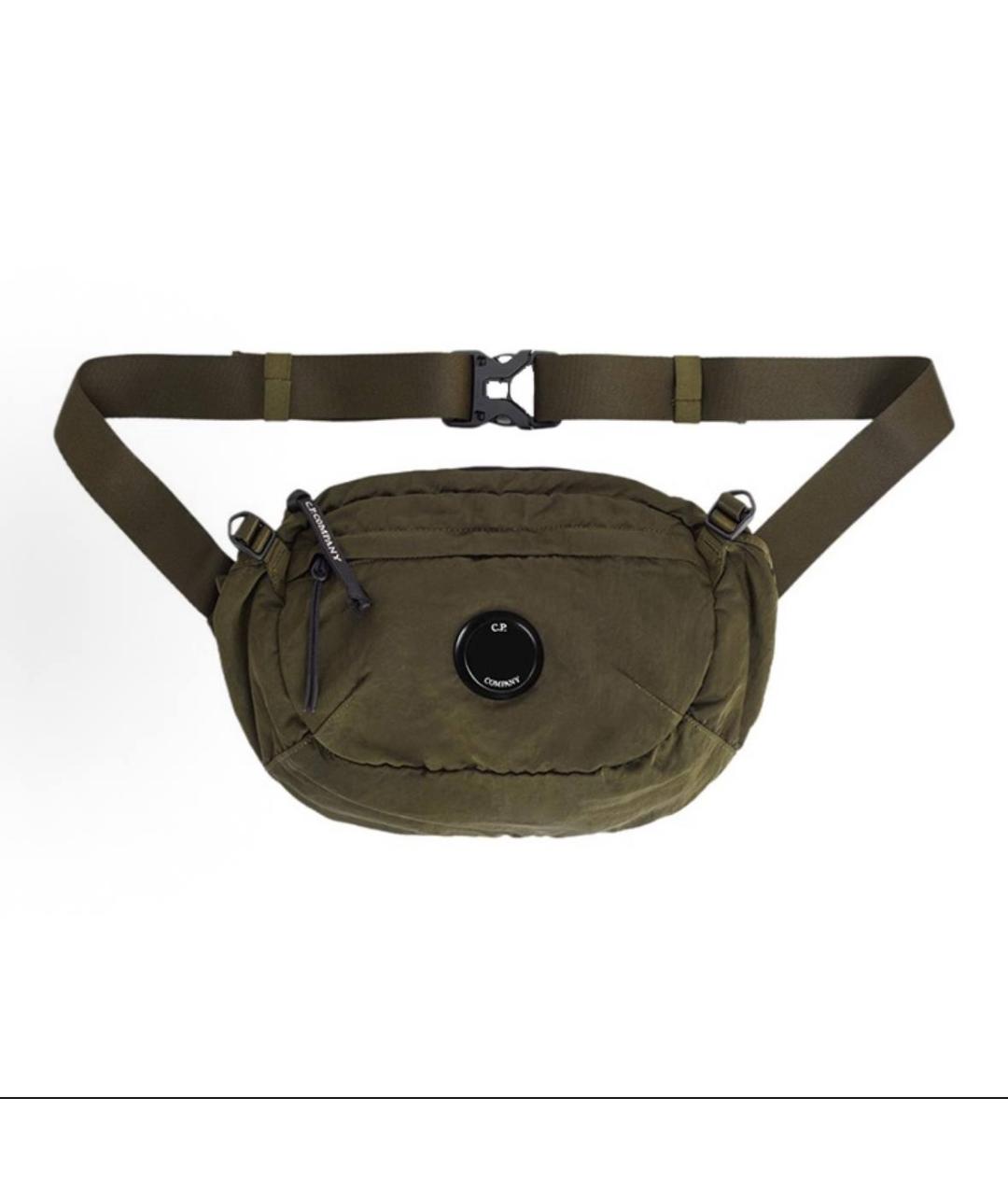 CP COMPANY Зеленая синтетическая сумка на плечо, фото 1
