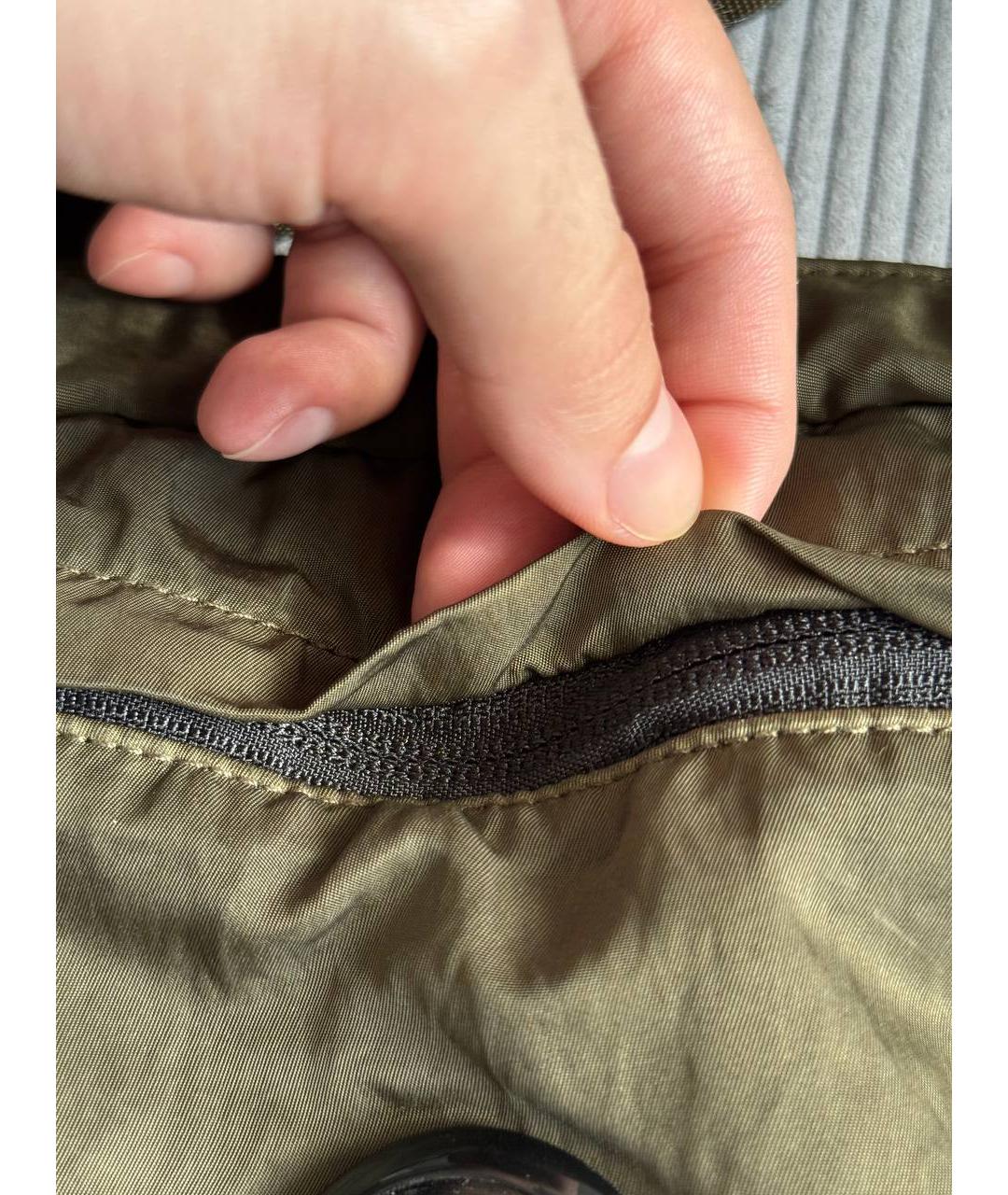 CP COMPANY Зеленая синтетическая сумка на плечо, фото 9