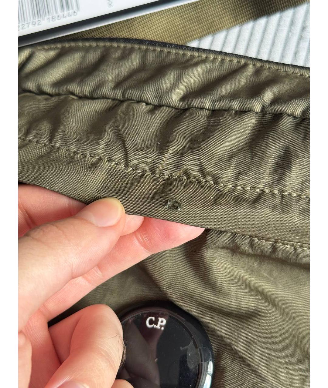 CP COMPANY Зеленая синтетическая сумка на плечо, фото 8