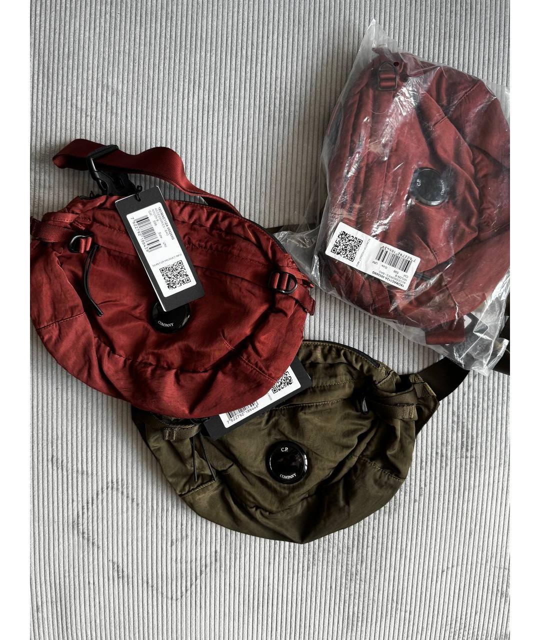 CP COMPANY Зеленая синтетическая сумка на плечо, фото 3