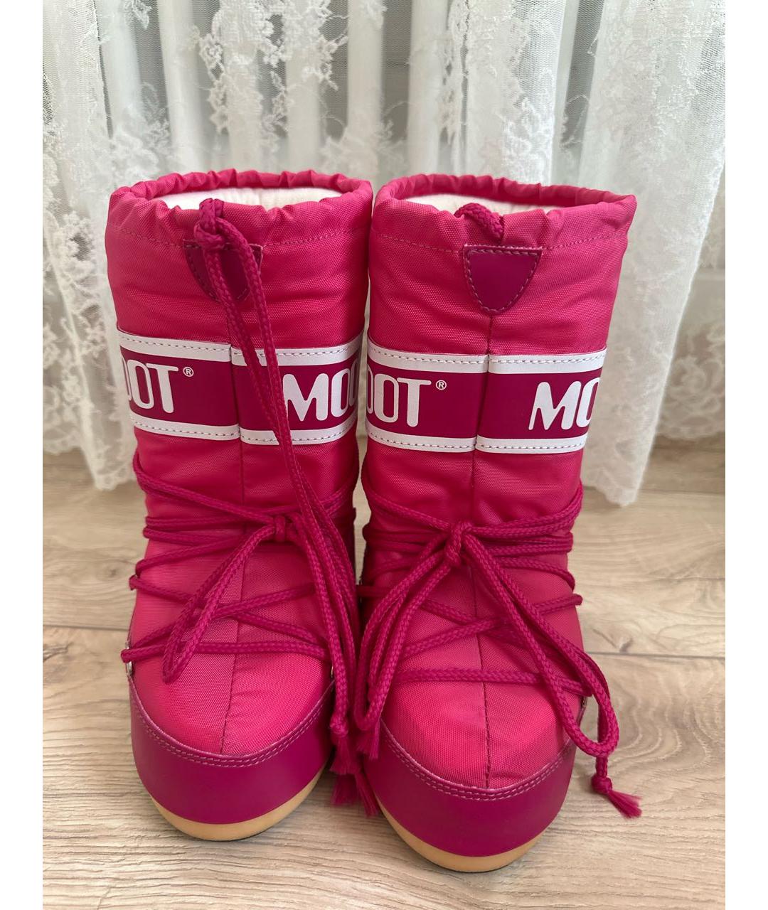 MOON BOOT KIDS Фуксия сапоги, фото 2