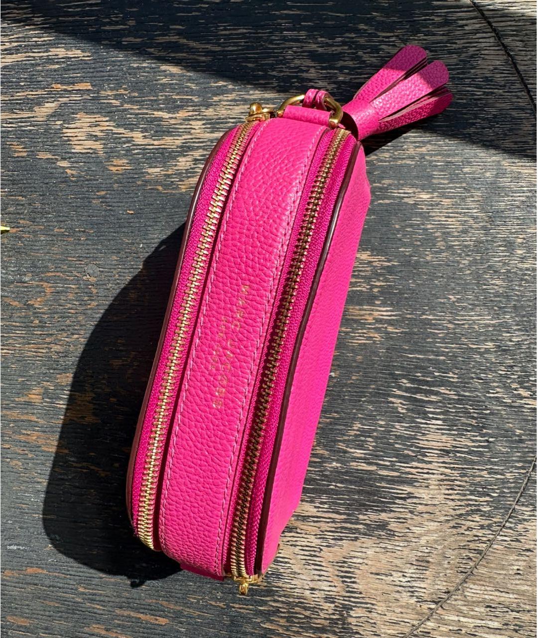 MARC JACOBS Розовая кожаная сумка через плечо, фото 4