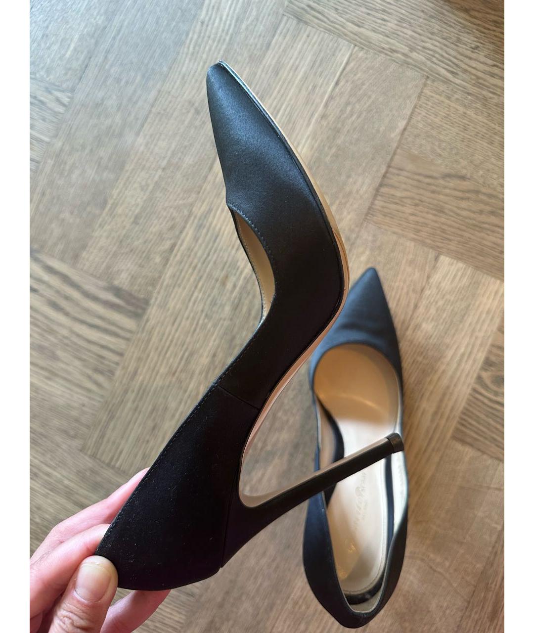 GIANVITO ROSSI Черные текстильные туфли, фото 3