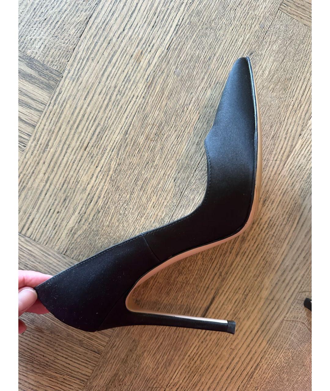 GIANVITO ROSSI Черные текстильные туфли, фото 5