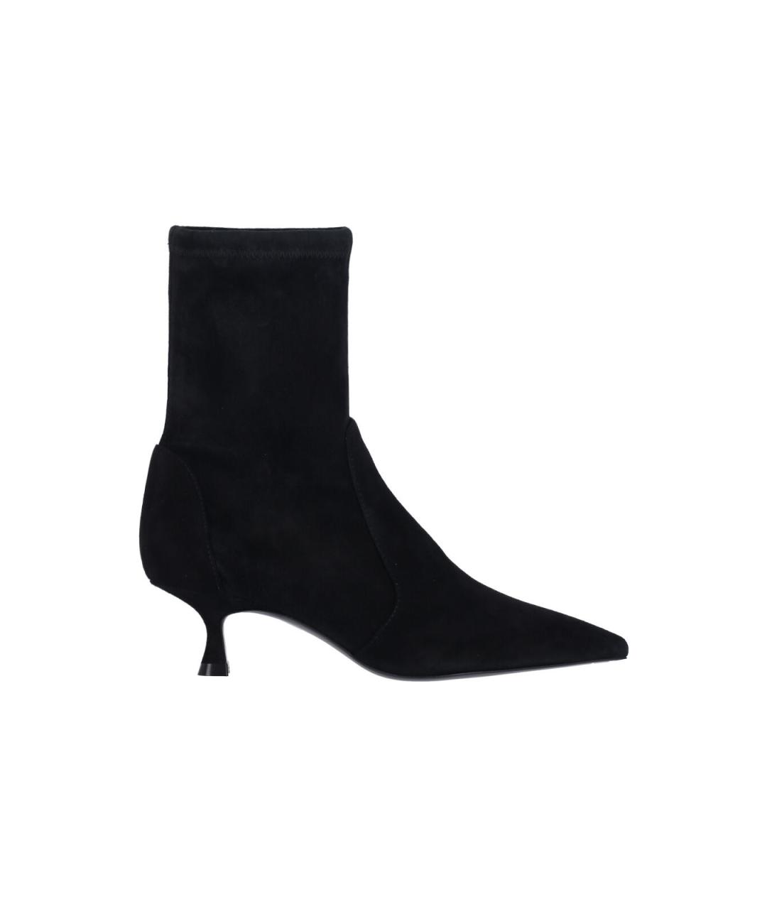 STUART WEITZMAN Черные замшевые сапоги, фото 1