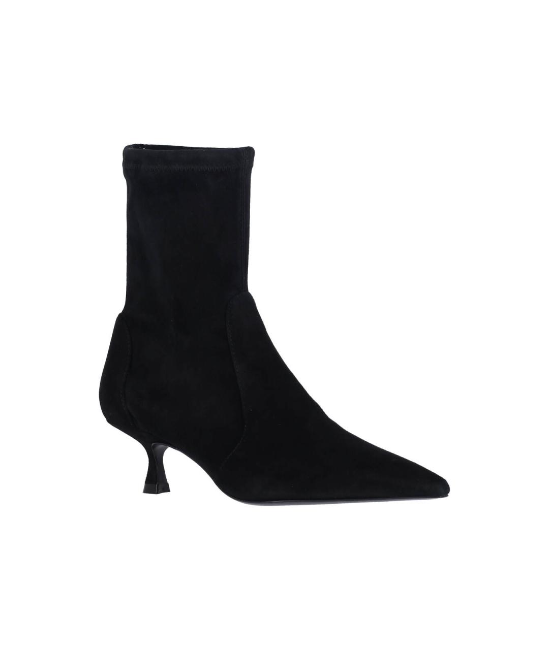 STUART WEITZMAN Черные замшевые сапоги, фото 2