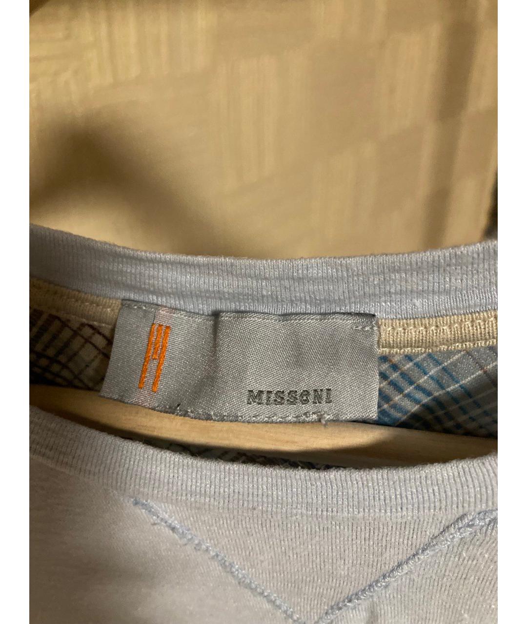 MISSONI Голубая хлопковая футболка, фото 4