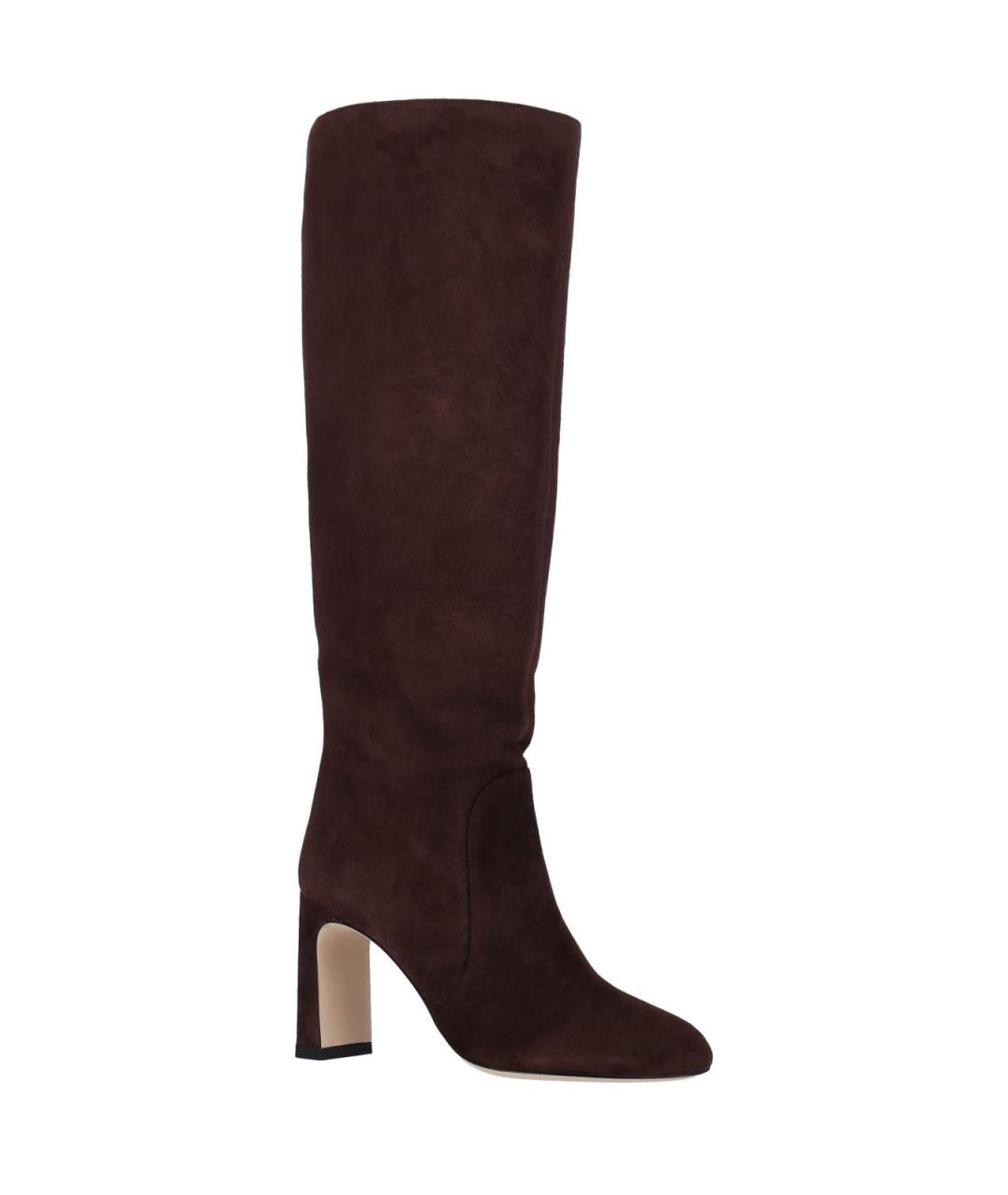 STUART WEITZMAN Коричневые замшевые сапоги, фото 2