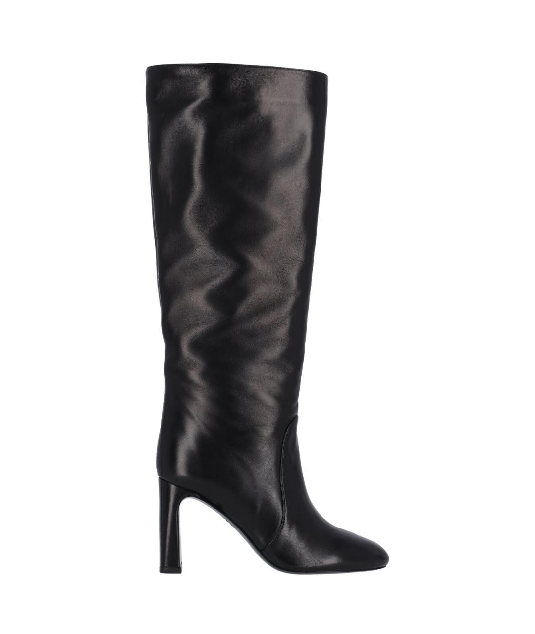 STUART WEITZMAN Черные кожаные сапоги, фото 1