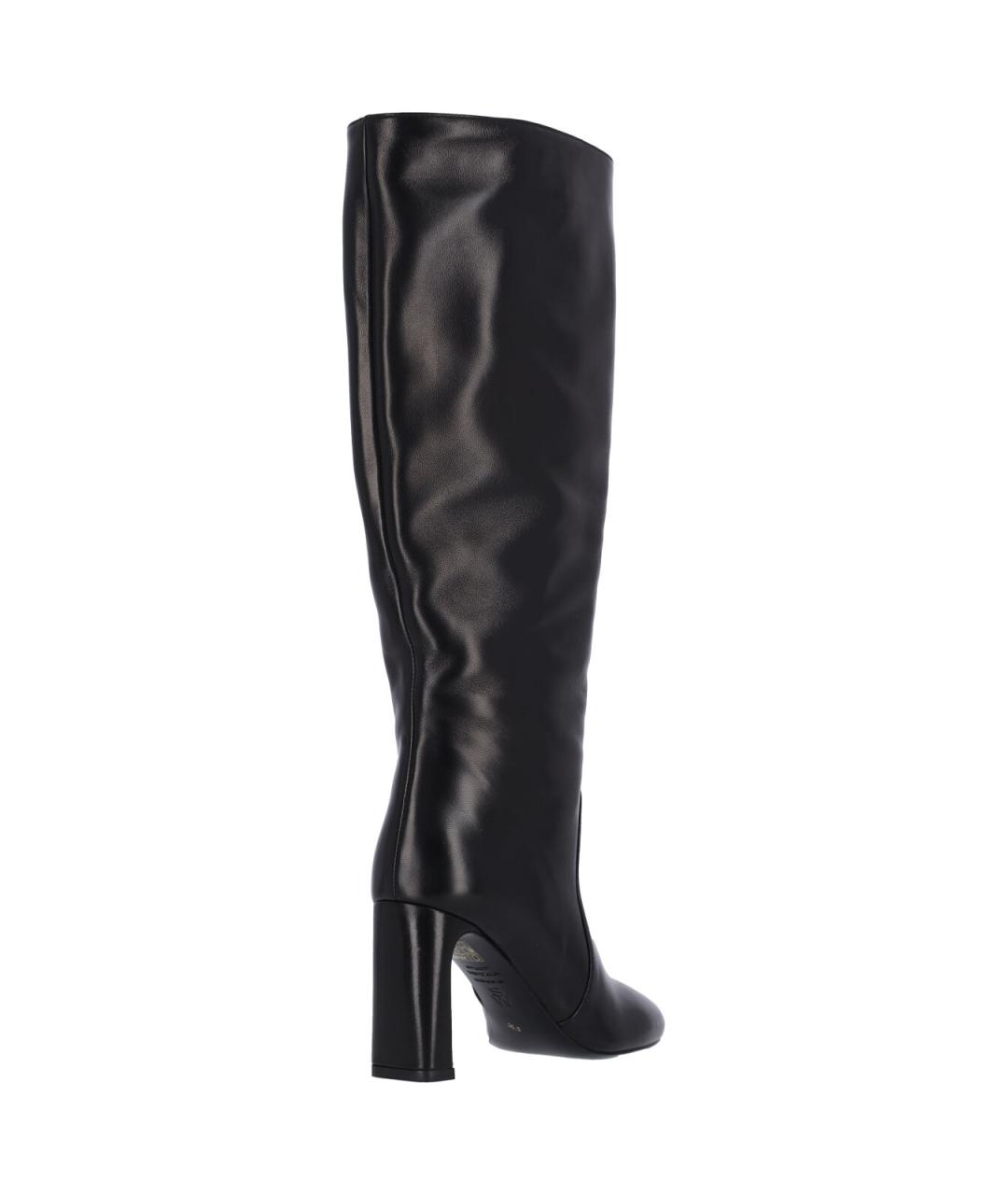 STUART WEITZMAN Черные кожаные сапоги, фото 4