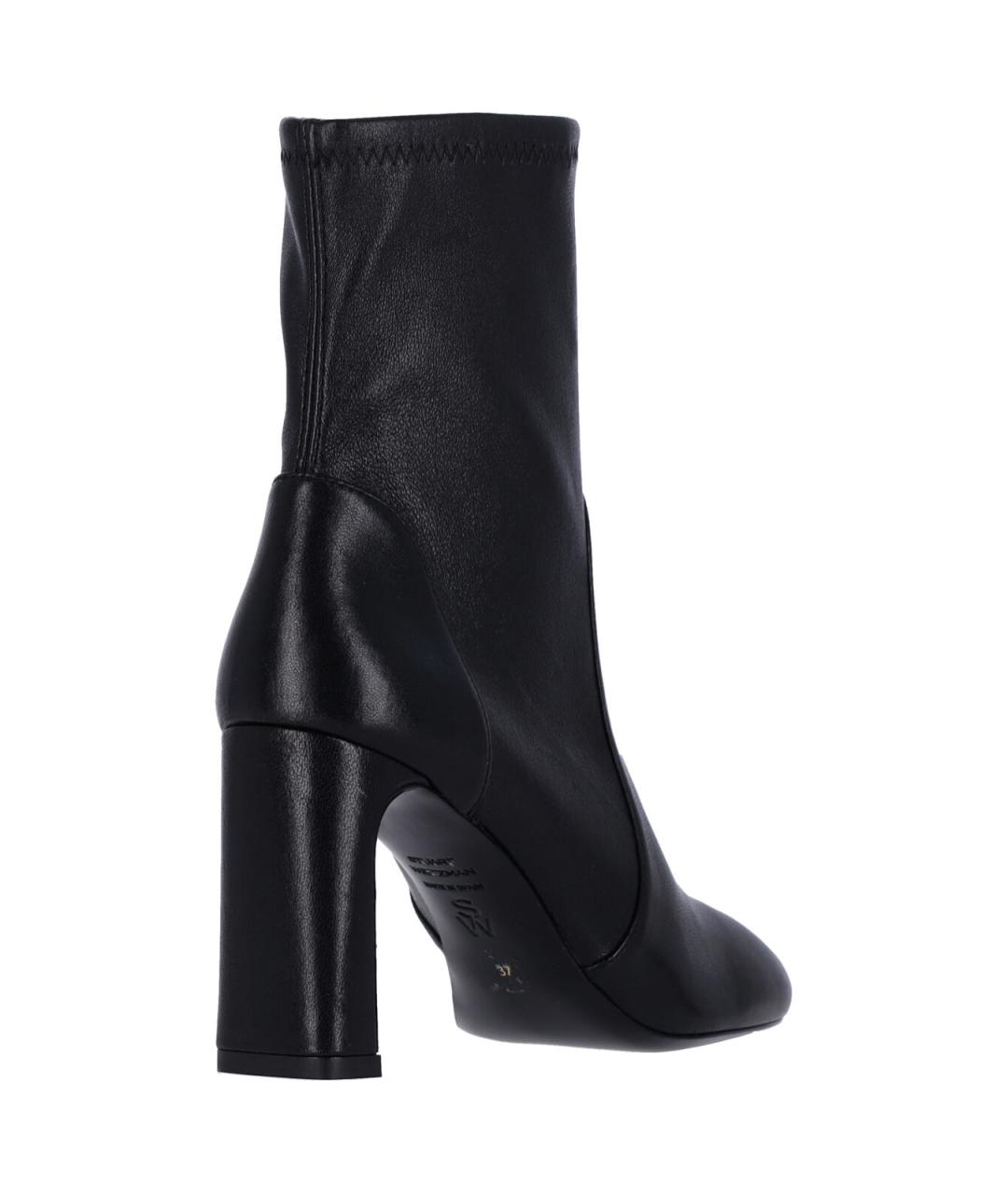 STUART WEITZMAN Черные кожаные сапоги, фото 4
