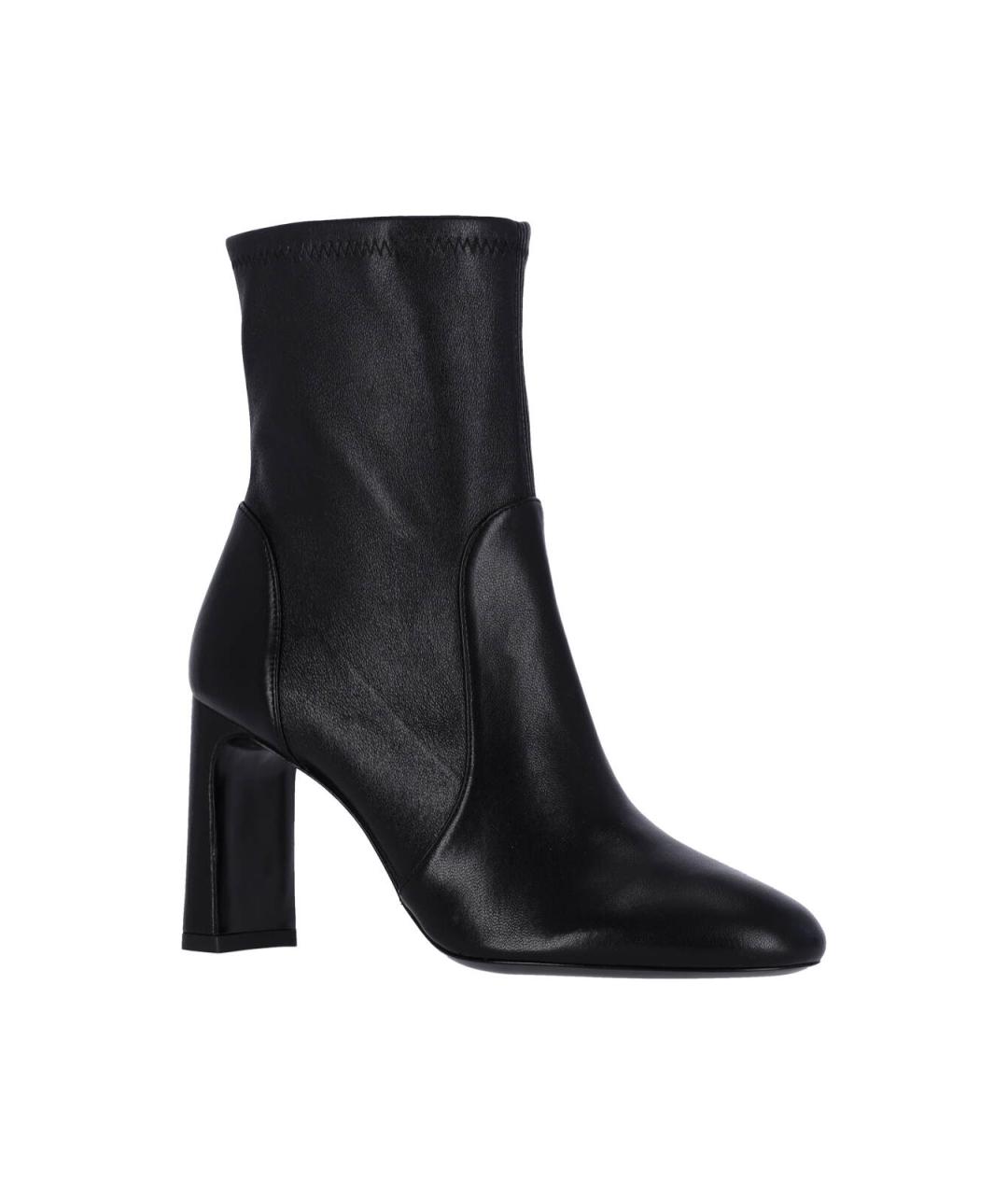 STUART WEITZMAN Черные кожаные сапоги, фото 2