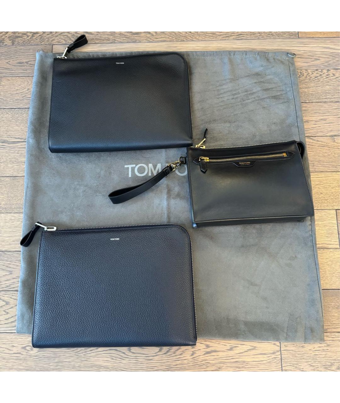 TOM FORD Темно-синяя кожаная папка для документов, фото 6