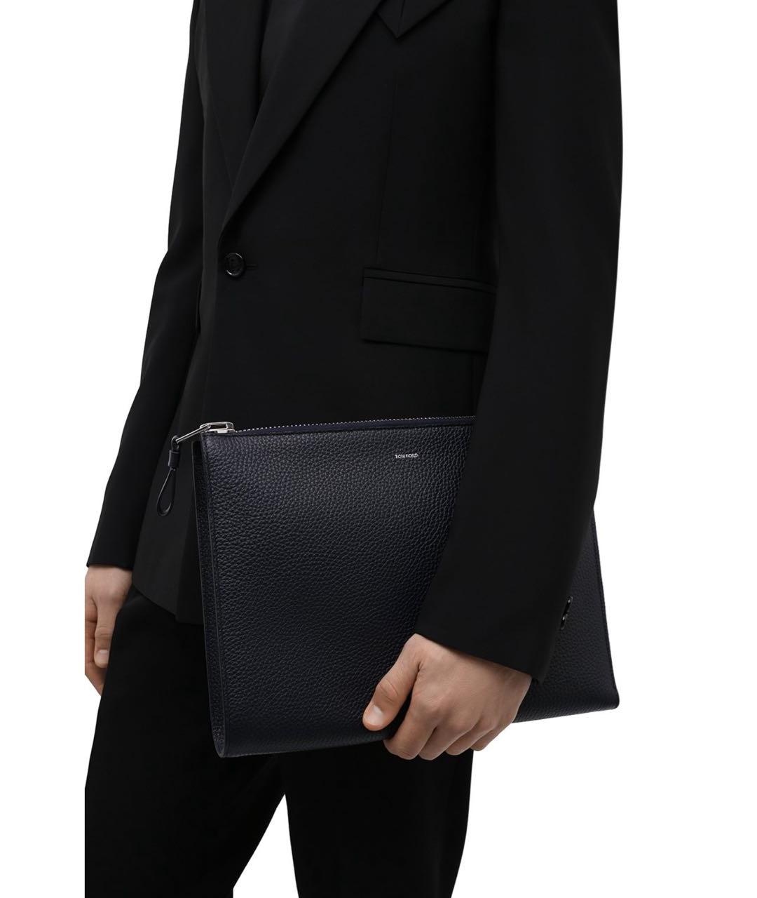 TOM FORD Темно-синяя кожаная папка для документов, фото 7
