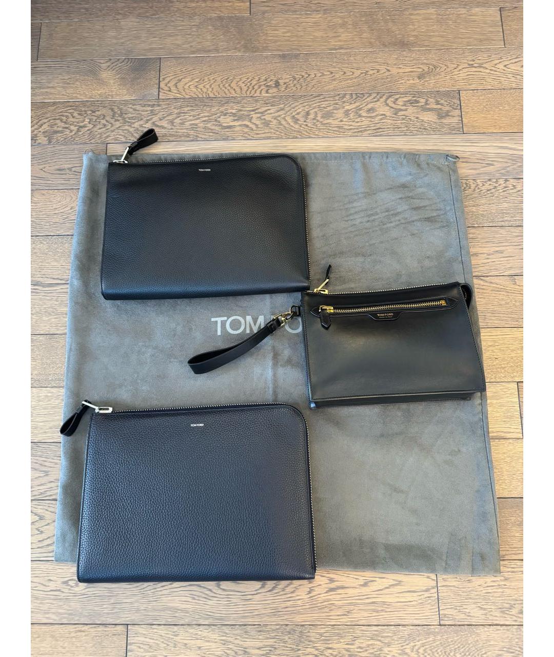 TOM FORD Черная кожаная папка для документов, фото 7